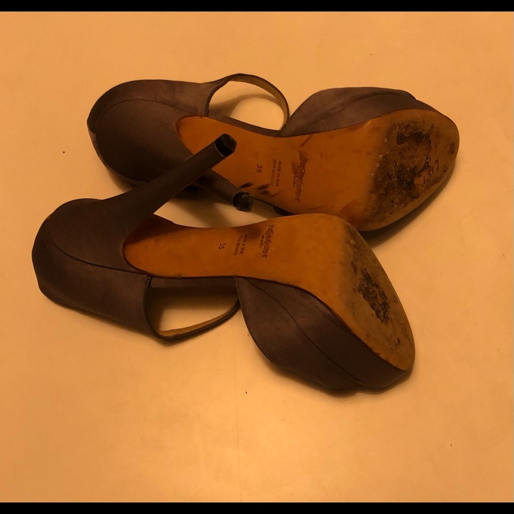 Saint Laurent gray platform heels size 5 - Picture 3 of 4